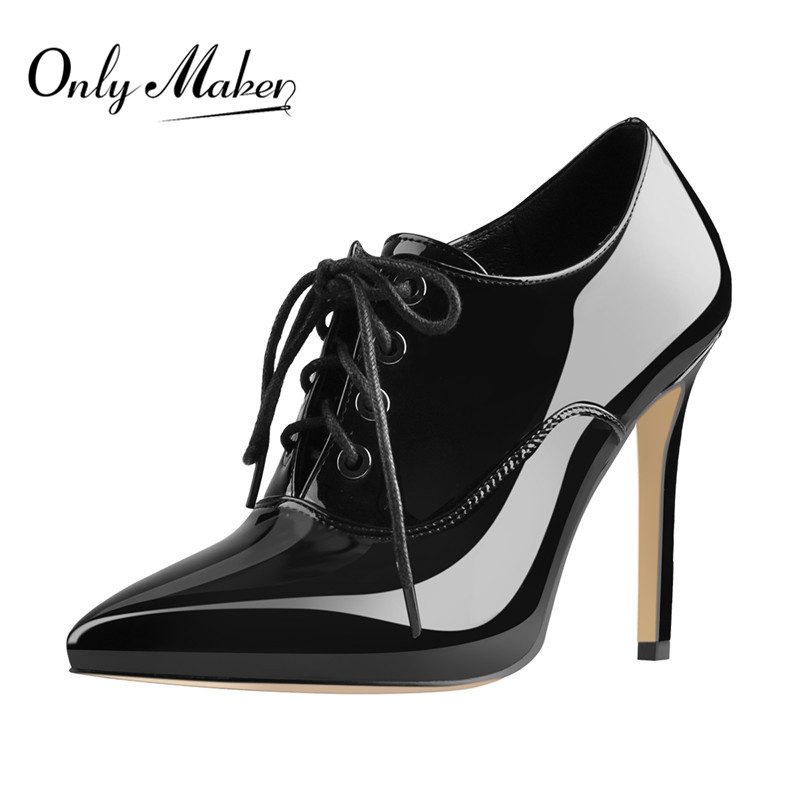 Court Heel Pointed - Onlymaker sepatu hak tinggi antik bertali
