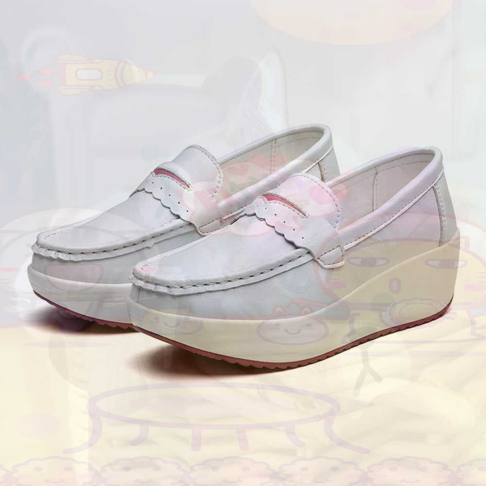 Women Shoes Made In Italy - Plataform Sepatu Kets Merah Muda Musim