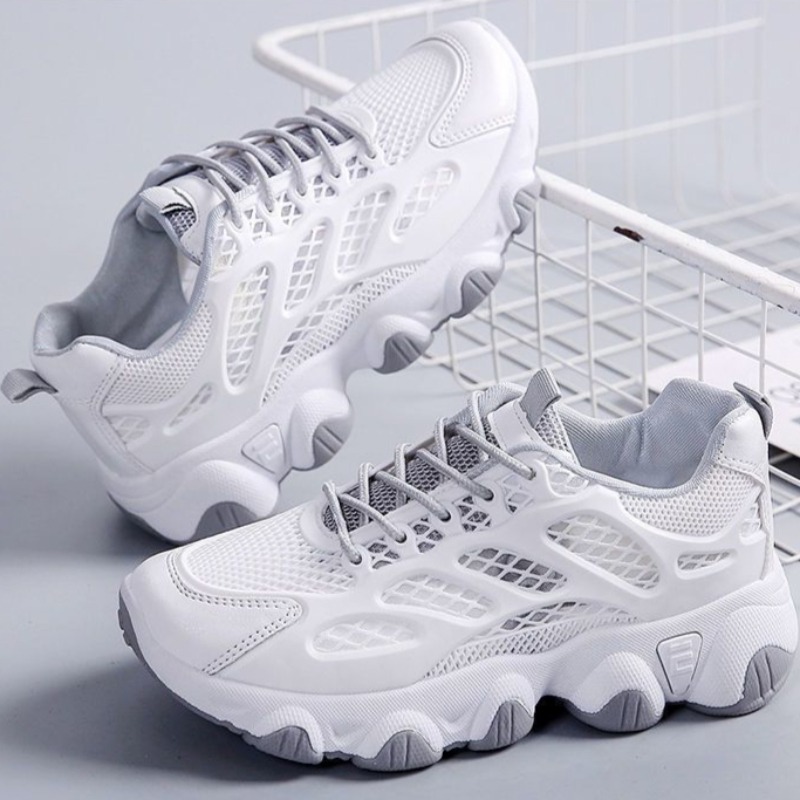 Women'S Shoes Running Sports - Sepatu kets tebal jaring bersirkulasi sepatu