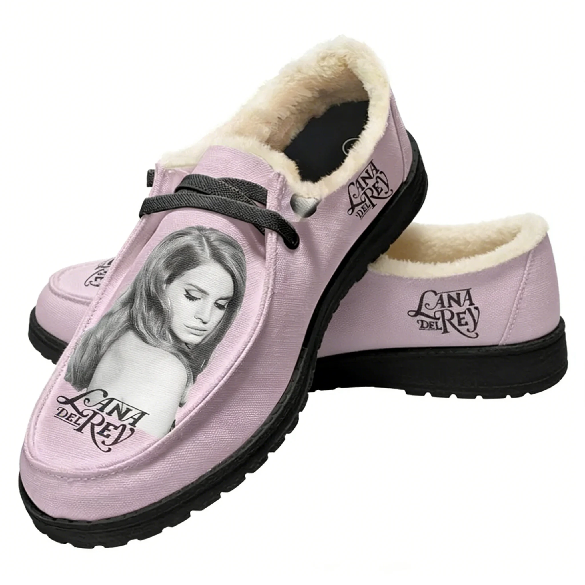Women'S Shoes Loafers Black - Sepatu Loafer Plush Lana Del Rey