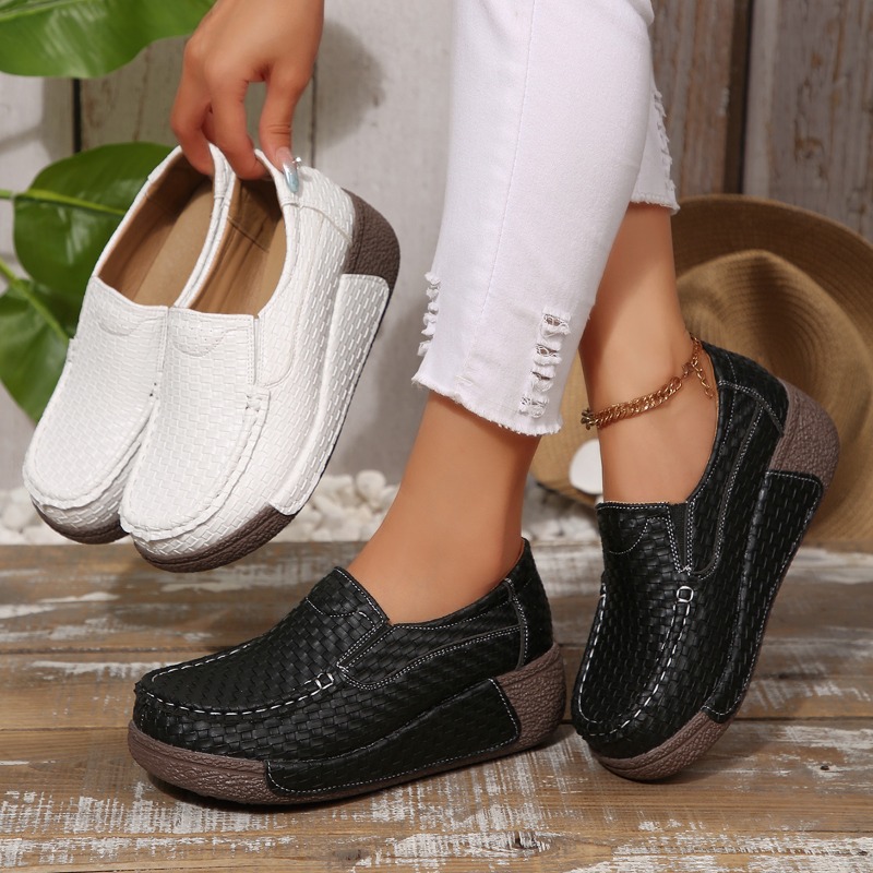Women'S Shoes Loafers Black - Sepatu Loafer Wanita Nyaman, Sepatu Sneakers
