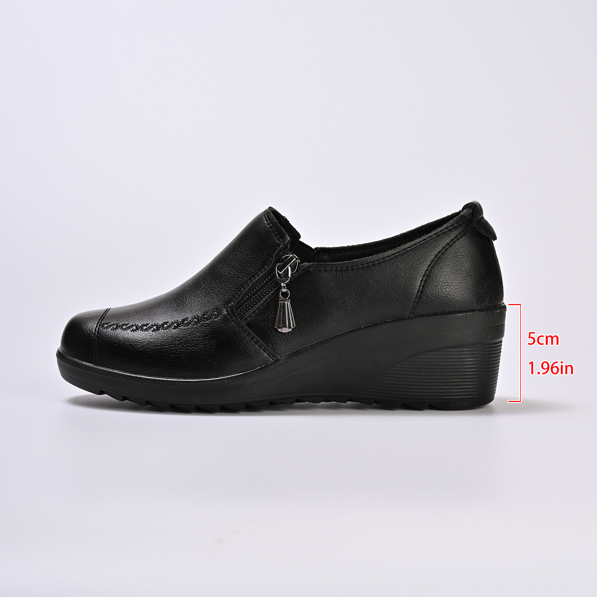 Women'S Shoes Loafers Black - Sepatu Kulit Asli Wanita Musim Semi