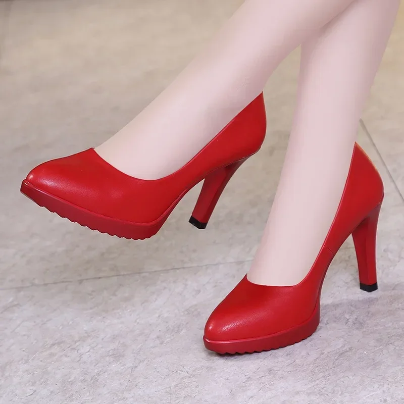 Court Heel Pointed - 8Cm Ukuran Kecil 32-43 Sepatu Pernikahan