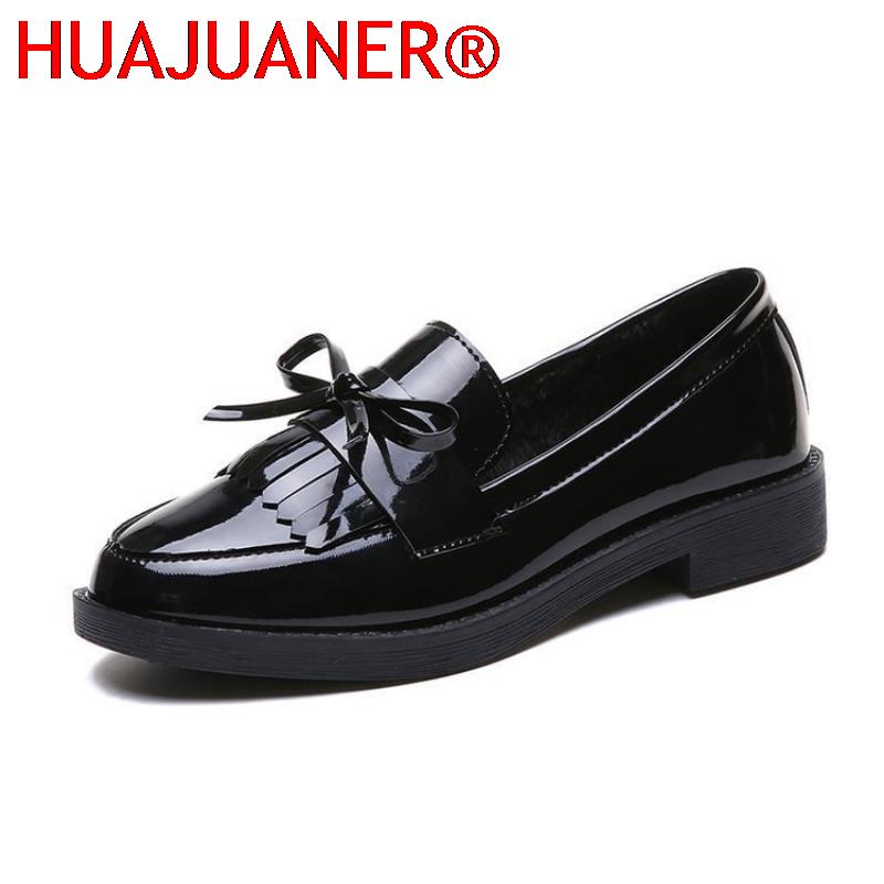 Women'S Shoes Loafers Black - Sepatu Loafer Wanita Kulit Paten Hitam