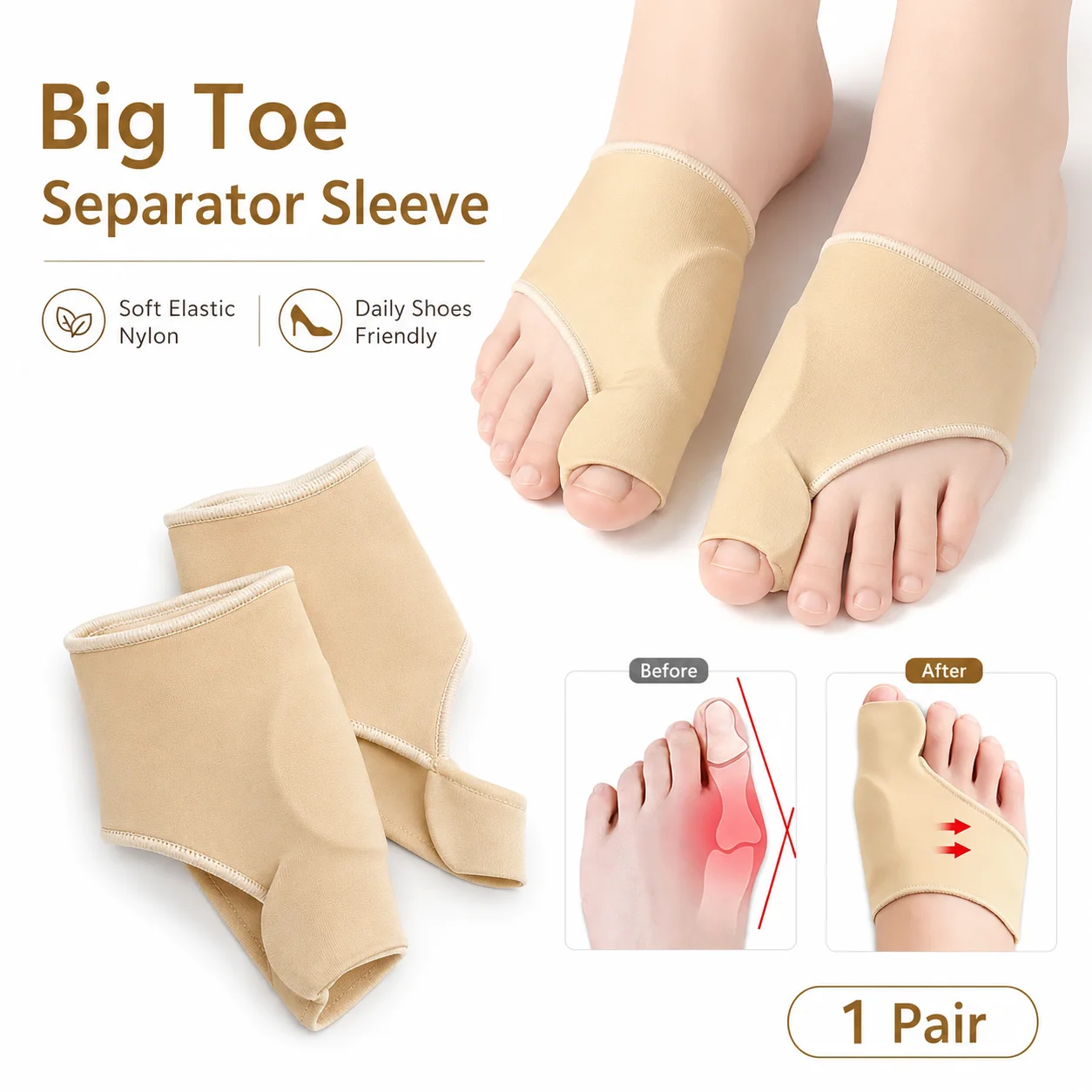 Women'S Shoes With Bunions - Pelindung Jari Kaki Besar, Penyangga Bunion,