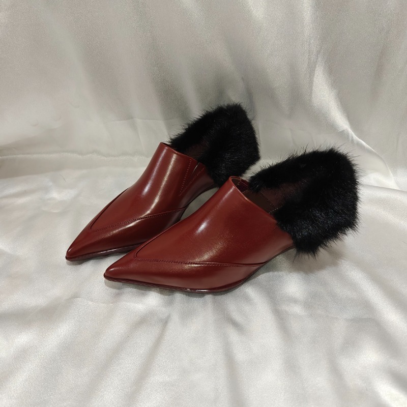 Sepatu kulit asli ujung runcin - Women'S Shoes Loafers Black ulasan dan harga