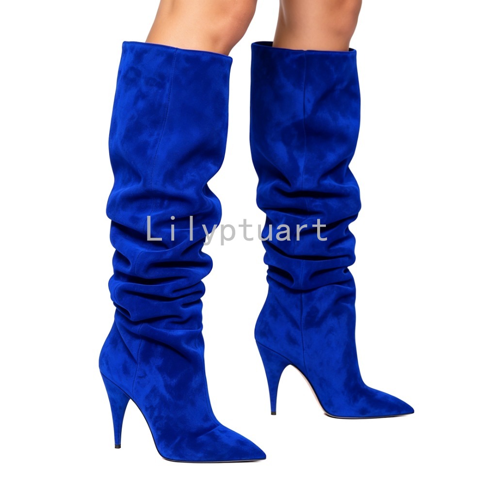 Sepatu Bot Wanita Biru Suede M - Women'S Shoes Navy Blue ulasan dan harga