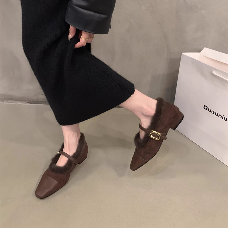 Sepatu Loafer Bulu Wanita Nyam - Women Shoes For Winter ulasan dan harga