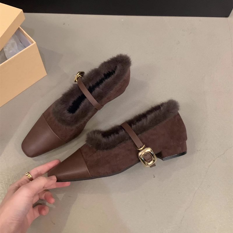 Sepatu Loafer Bulu Wanita Nyam - Women Shoes For Winter ulasan dan harga