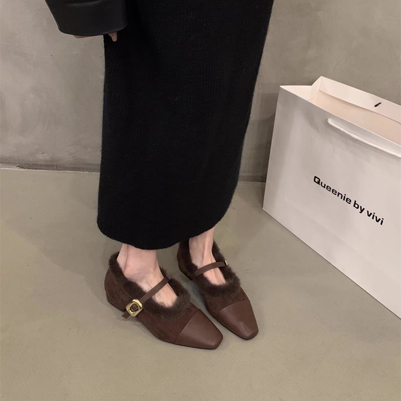 Sepatu Loafer Bulu Wanita Nyam - Women Shoes For Winter ulasan dan harga