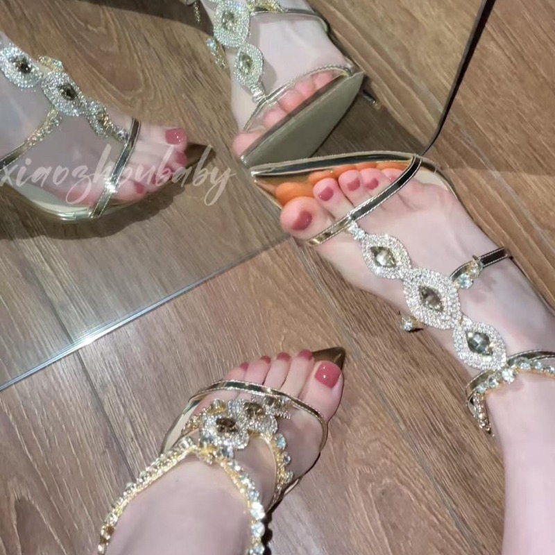 Sandal Wanita Mewah Berhias Ba - Gold Chain Sandal ulasan dan harga