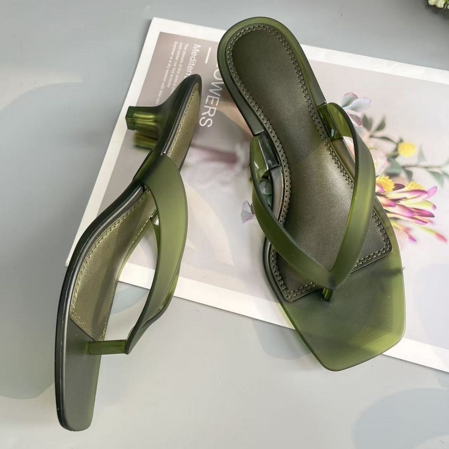 Sandal Thong PVC Hijau Zaitun  - Jelly Sandal Women ulasan dan harga