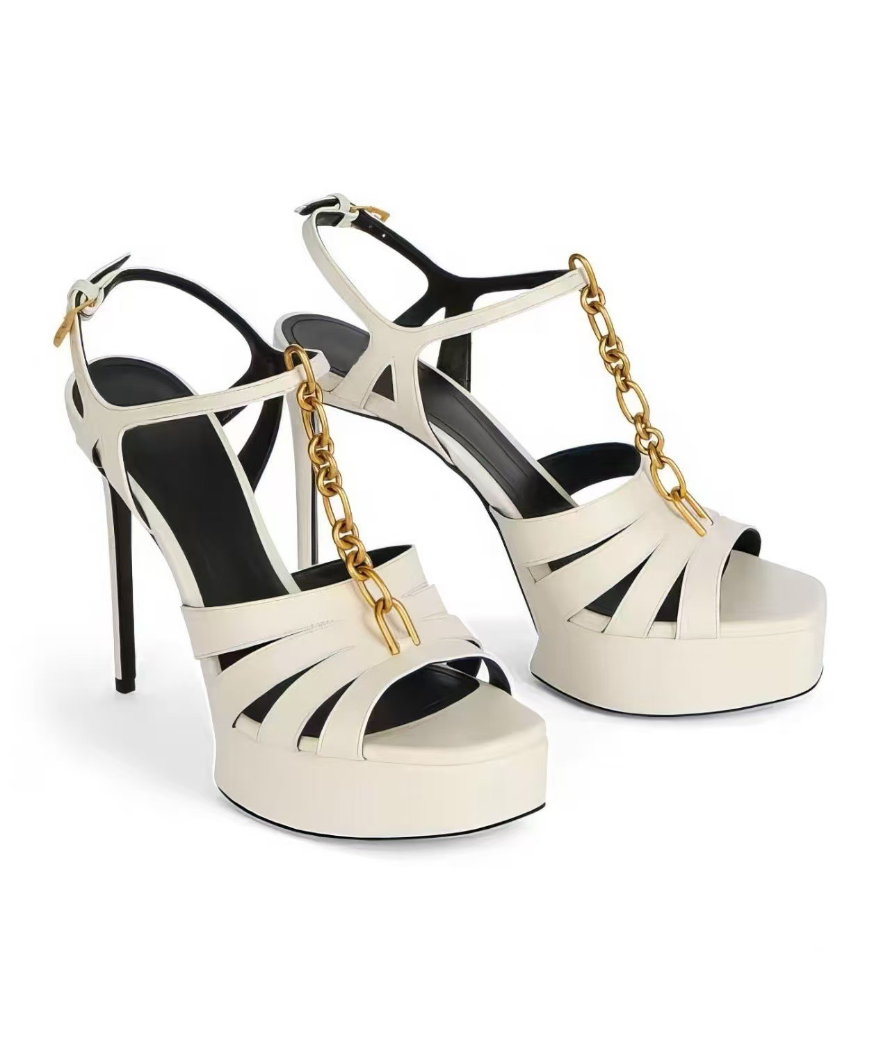 Sandal Platform Wanita Terbaru - Gold Chain Sandal ulasan dan harga