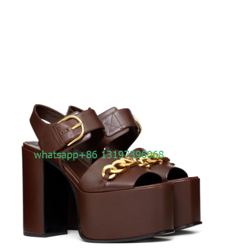 Sandal wanita hak tinggi, sand - Gold Chain Sandal ulasan dan harga