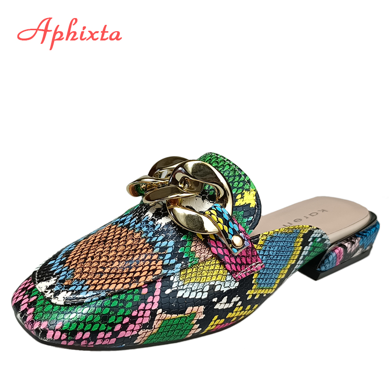Aphixta Sepatu Ujung Kotak Wan - Gold Chain Sandal ulasan dan harga
