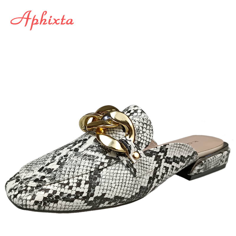 Aphixta Sepatu Ujung Kotak Wan - Gold Chain Sandal ulasan dan harga