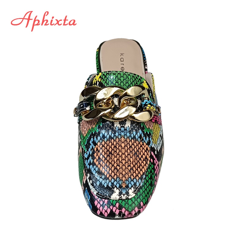 Aphixta Sepatu Ujung Kotak Wan - Gold Chain Sandal ulasan dan harga