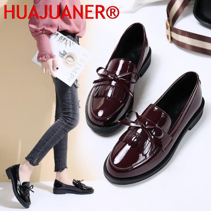 Sepatu Loafer Wanita Kulit Pat - Women'S Shoes Loafers Black ulasan dan harga