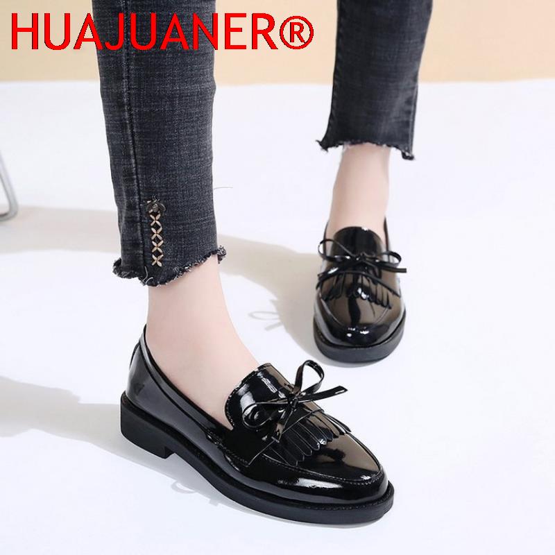 Sepatu Loafer Wanita Kulit Pat - Women'S Shoes Loafers Black ulasan dan harga