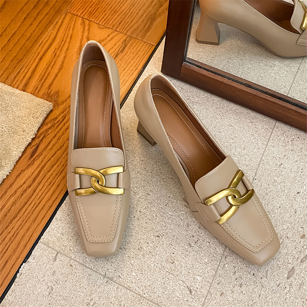 Sepatu Loafer Kulit Asli Baru  - Women'S Shoes Loafers Black ulasan dan harga