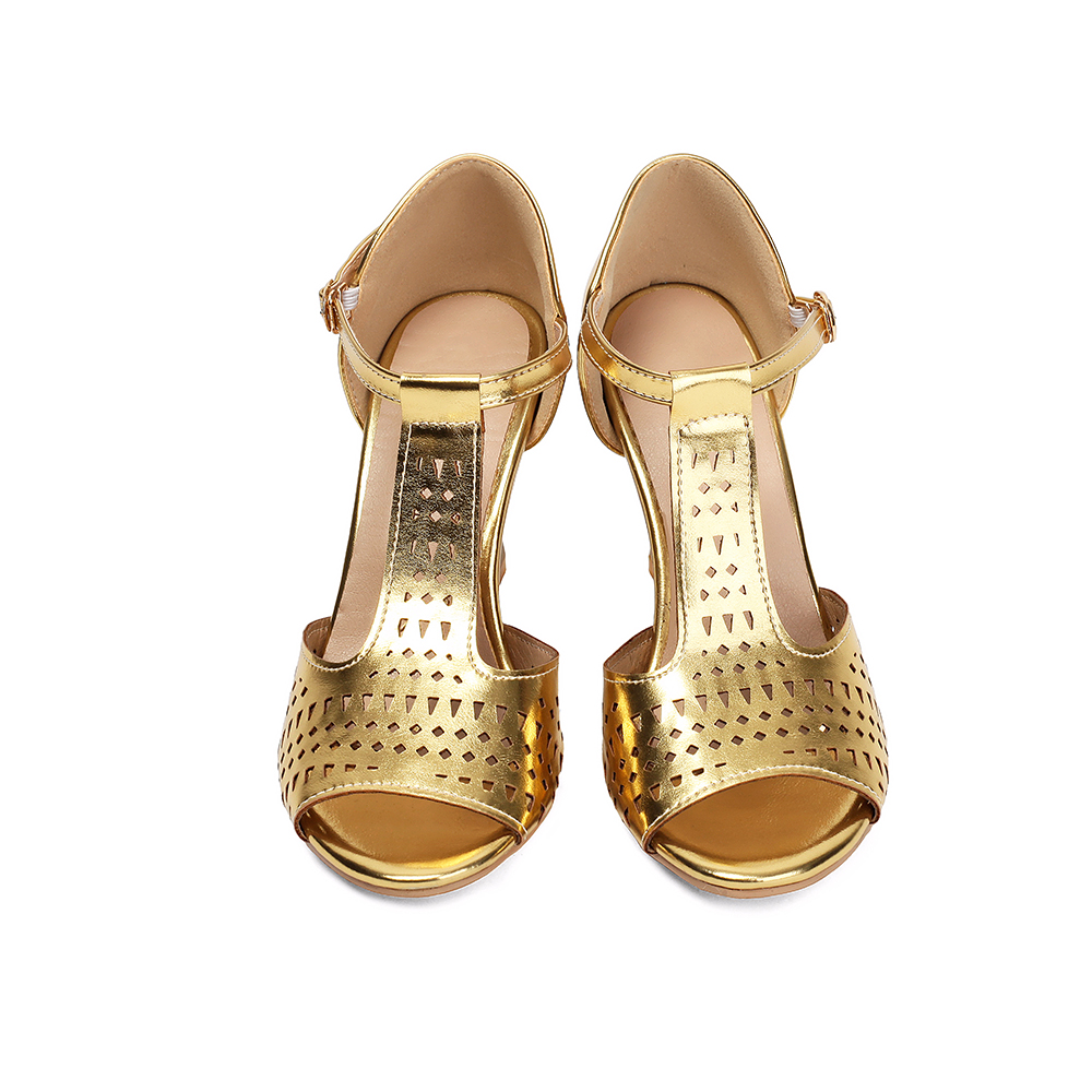 Sepatu Dansa Latin Tango Ballr - Gold Chain Sandal ulasan dan harga